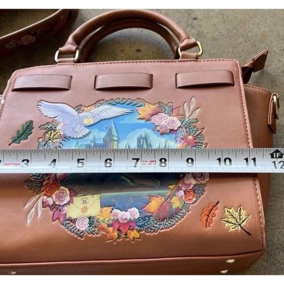 Vintage Harry Potter Wizarding World Brown Leather Purse Cross Body Shoulder - Picture 6 of 16